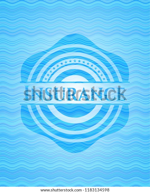 Insurance water\
wave representation style\
emblem.