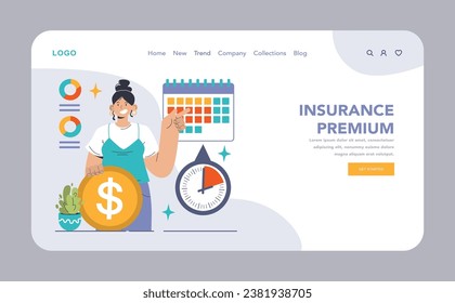 Insurance web banner or landing page. Security of life and property. Healthcare and first aid. Emergencies compensation or clinic services spendings coverage. Flat vector illustration
