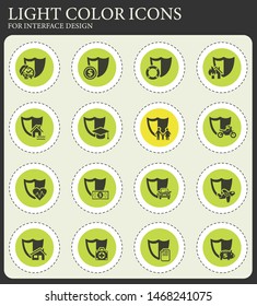 insurance web icons for user interface design