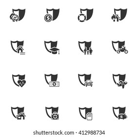 insurance web icons for user interface design