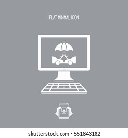 Insurance web service - Vector flat icon