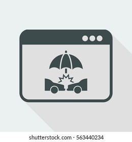 Insurance web service - Vector flat icon