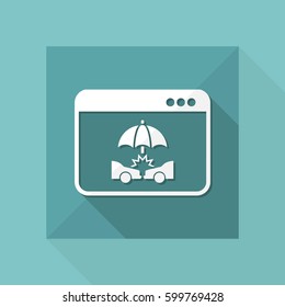 Insurance web service - Vector flat icon