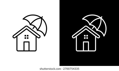 Diseño de conjunto de iconos blancos de seguros