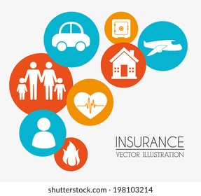 Insurances design over beige background, vector illustration