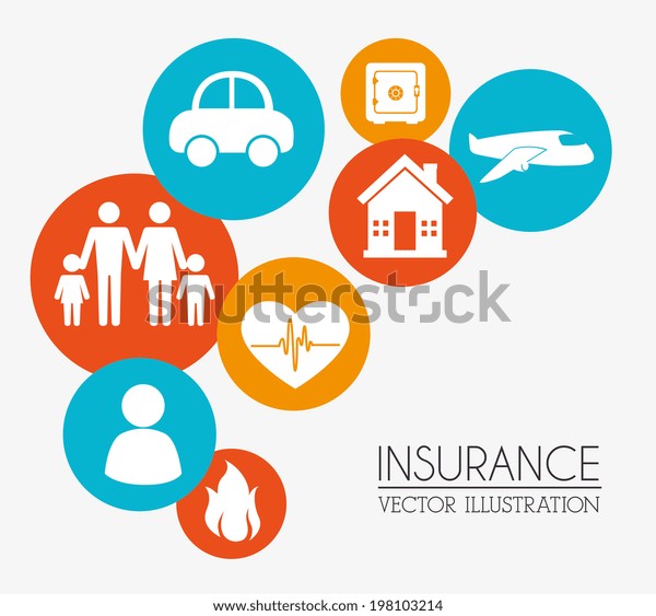 Insurances Design Over Beige Background Vector Stock Vector ... Insurances Design Over Beige Background Vector Stock Vector ...