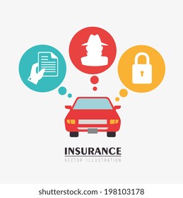 Insurances design over white background, vector illustration