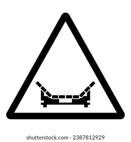 Insure Impact Cradle Is Properly Set Symbol Sign ,Vector Illustration, Isolate On White Background Label. EPS10