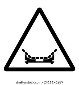 Insure Impact Cradle Is Properly Set Symbol Sign ,Vector Illustration, Isolate On White Background Label. EPS10