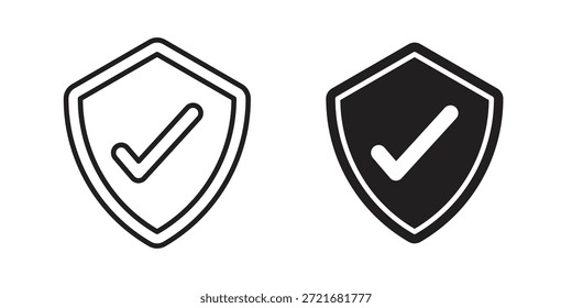 Icono asegurado paquete de Vector de carrera plana y delgada. Conjunto de iconos editables