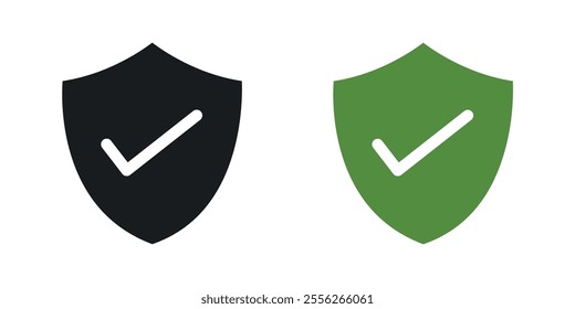 Insured icon set in black and colored versions.