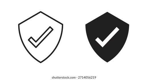 Diseños de Vector de silueta de icono asegurados. Trazos editables