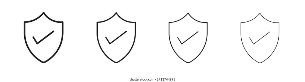 Insured icon. Vector isolated pictograms.