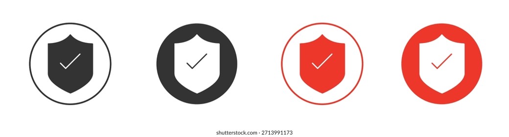 Versichertes Symbol. Webvektordesign