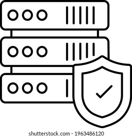 Insured or Secure Machine Vector Icon Design, Software and web development symbol, Computer Programming and Coding stock illustration, Production Envoirnment Stack, Protected Server Concept, 