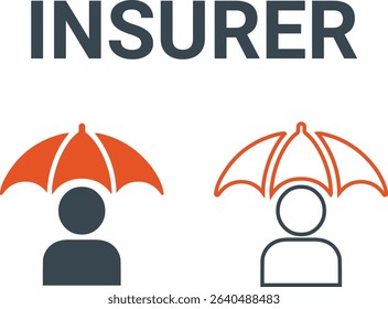 Insurer icons design, Line art icons design