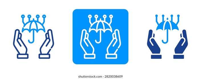 Insuretech Icon In Dual Tone Style