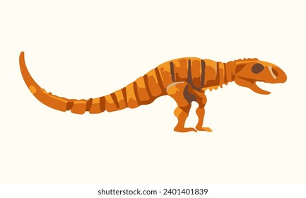 intact bones posil dinosaur watercolor illustration