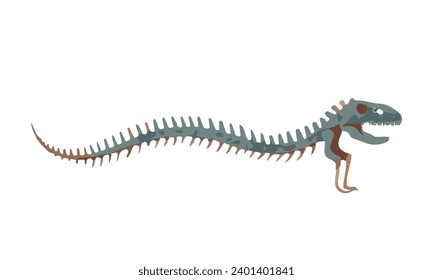 intact bones posil dinosaur watercolor illustration