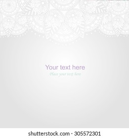 intage invitation card. Template frame design for card. Vintage Lace Doily.