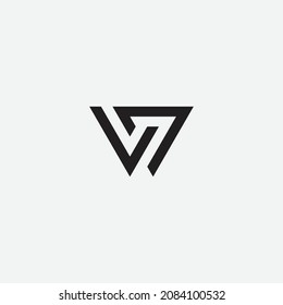 intail vw simple letter logo icon vector.