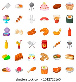 Intake icons set. Cartoon set of 36 intake vector icons for web isolated on white background