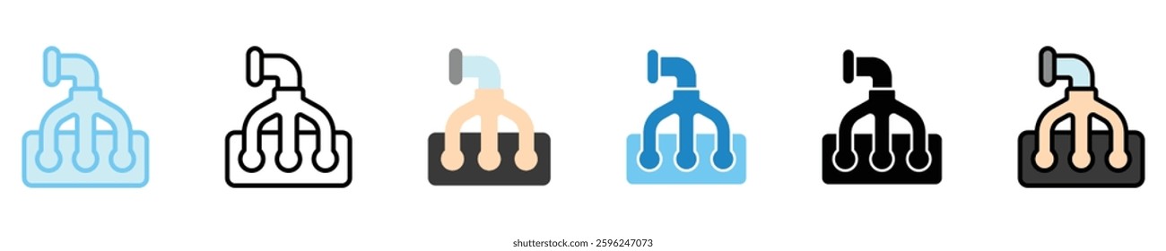 Intake Manifold multi style icons set. use for modern concept, print, UI, UX kit, web and app development. Vector EPS 10, related to car service, auto garage, car spare part.