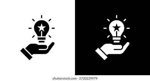 Icono de Activo intangible relleno en blanco y negro.