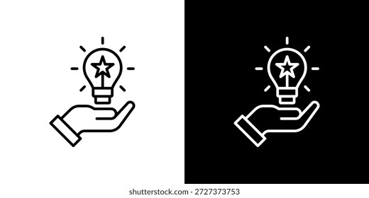 Intangible Asset icon black and white outline.