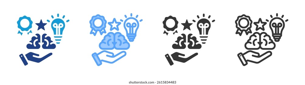 Intangible Asset icon set multiple style collection
