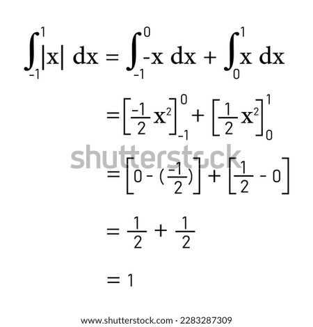 Integral of absolute value of x.