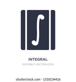 integral icon on white background. Simple element illustration from Signs concept. integral icon symbol design.