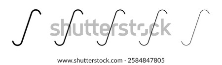 Integral icon Vector logo sign