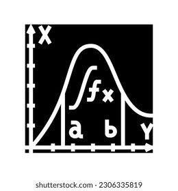 integral math science education glyph icon vector. integral math science education sign. isolated symbol illustration