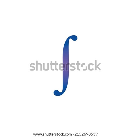 integral symbol mathematics vector illustration isolated on white background