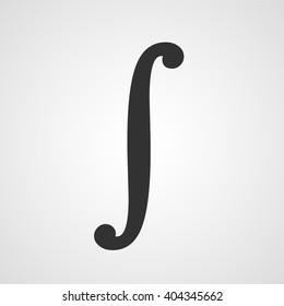 Integral Symbol. Vector Icon