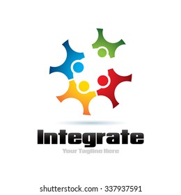 Integrate People Icon Logo Elements