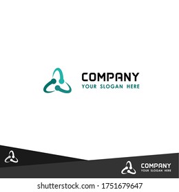 integrated atom logo design inspiration
