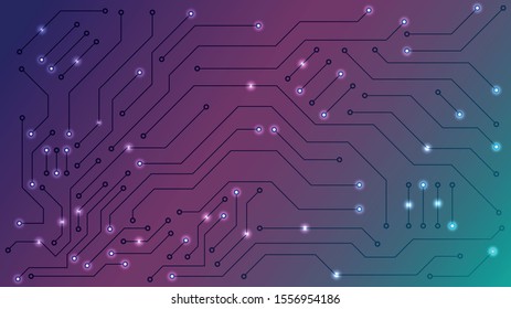 Integrated circuit board vector background