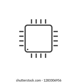 Integrated circuit chip icon graphic design template vector isolated
