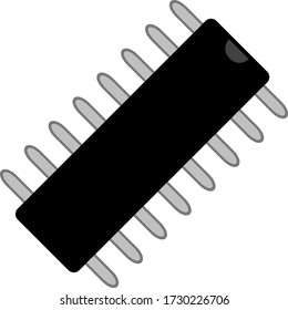 integrated circuit icon, electronic chip