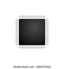 Integrated Circuit isolated. blackground is white.