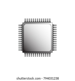 Integrated Circuit isolated. blackground is white.