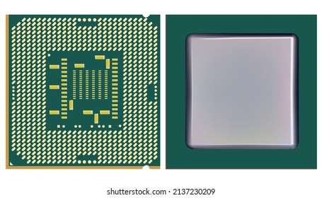 Integrated circuit Processor CPU concept. Digital chip. CPU for Computer, central processing unit.