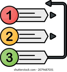 Integrated development environment Concept, Debug Falg Mode Vector Color Icon Design, Software and web development symbol on white background, Computer Programming and Coding stock illustration