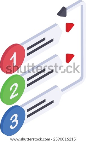 Integrated development environment isometric Concept, Debug Flag Mode Vector Icon Design, Software and web development symbol, Computer Programming and Coding stock illustration