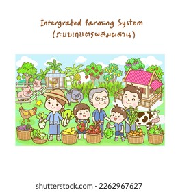 Sistema agrícola integrado en idioma tailandés significa "Sistema agrícola integrado"