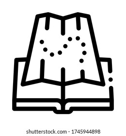 vector de icono de geografía integrada. signo geográfico integrado. ilustración de símbolo de contorno aislado