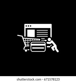 Integrated Payment Systems Icon. Flat Design. Business Concept. Isolated Illustration