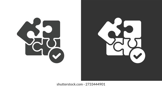 Integrated Solution icon. Solid glyph series icon